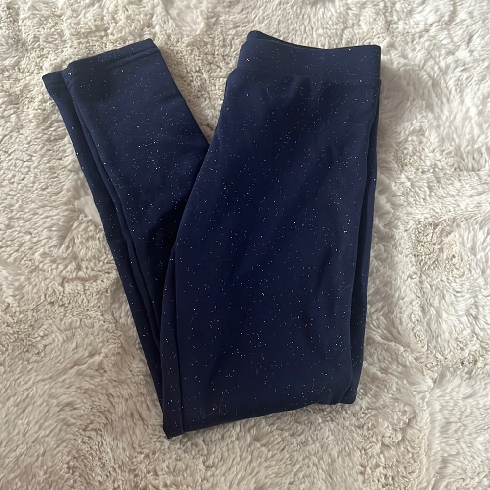 Glitter blue leggings